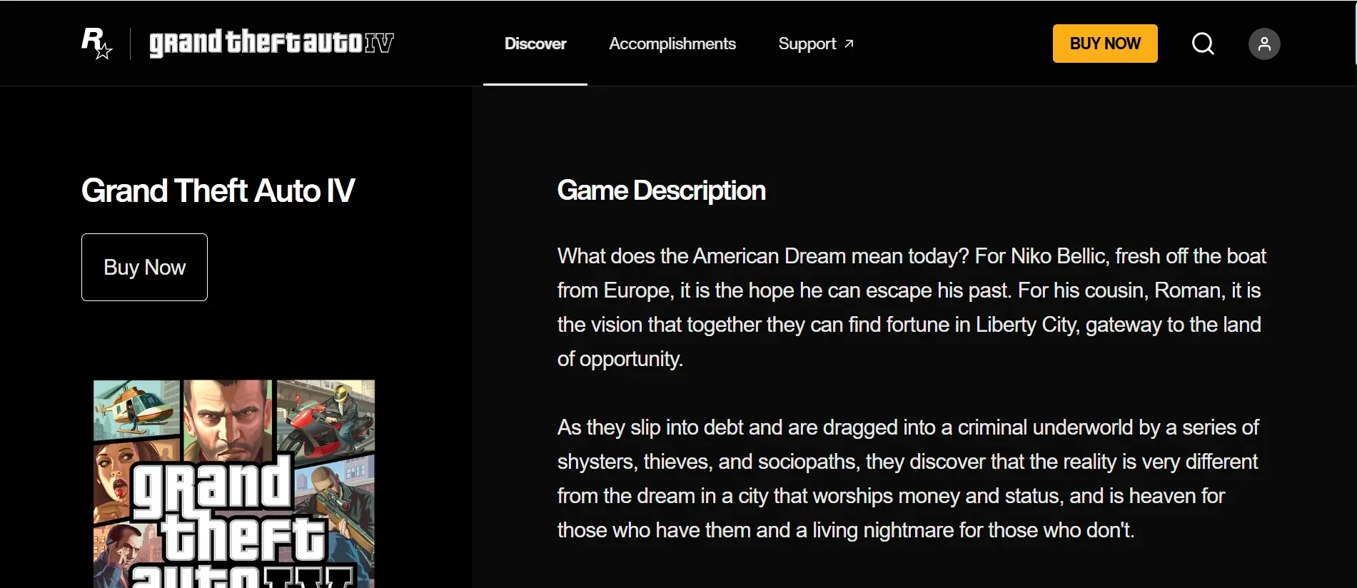 GTA IV action game with a realistic physics engine 