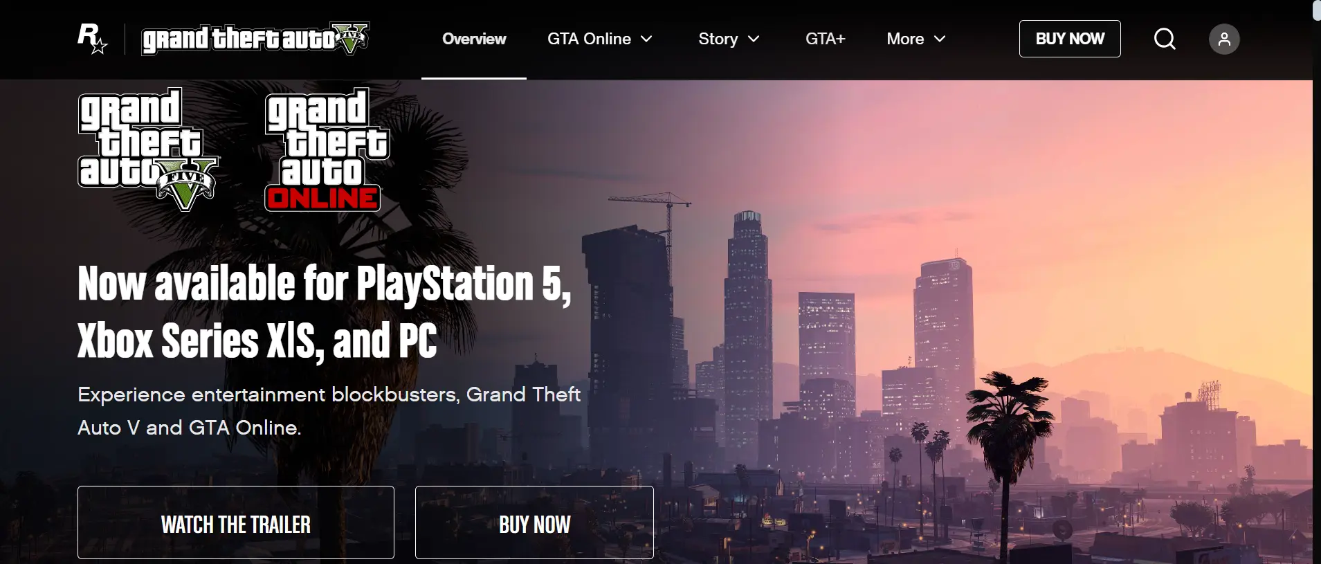 GTA V action game with immersive open-world physics 