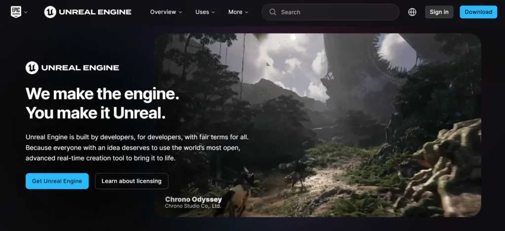 Top Best Game Engine Unreal Engine - Mangomango.io