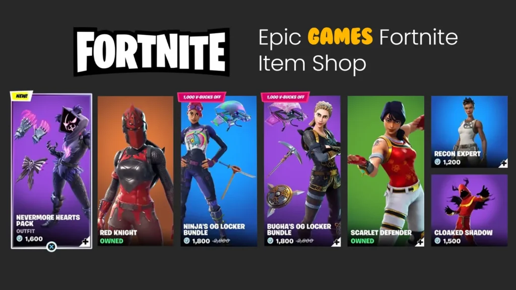 Epic Games Fortnite Item Shop: Latest Skins, Cosmetics, And Exclusive Deals